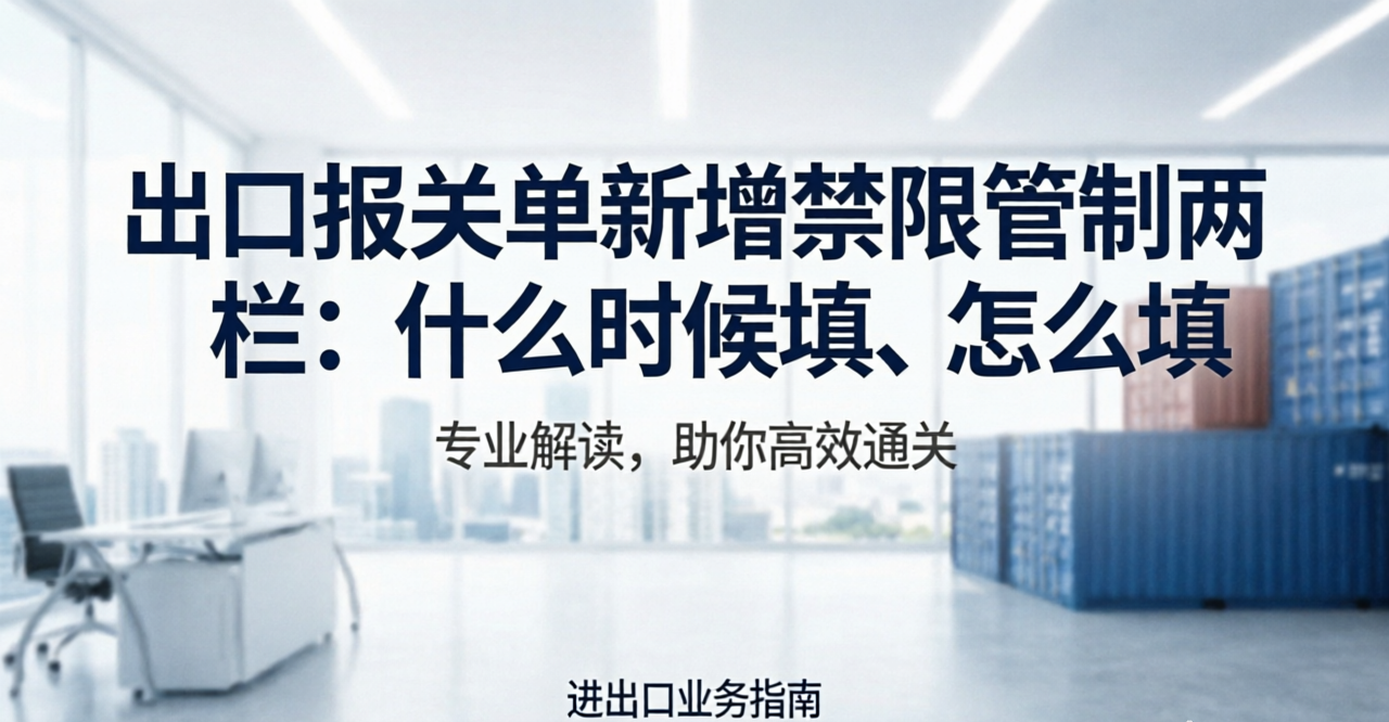 出口报关单新增禁限管制两栏：什么时候填、怎么填 相关图片