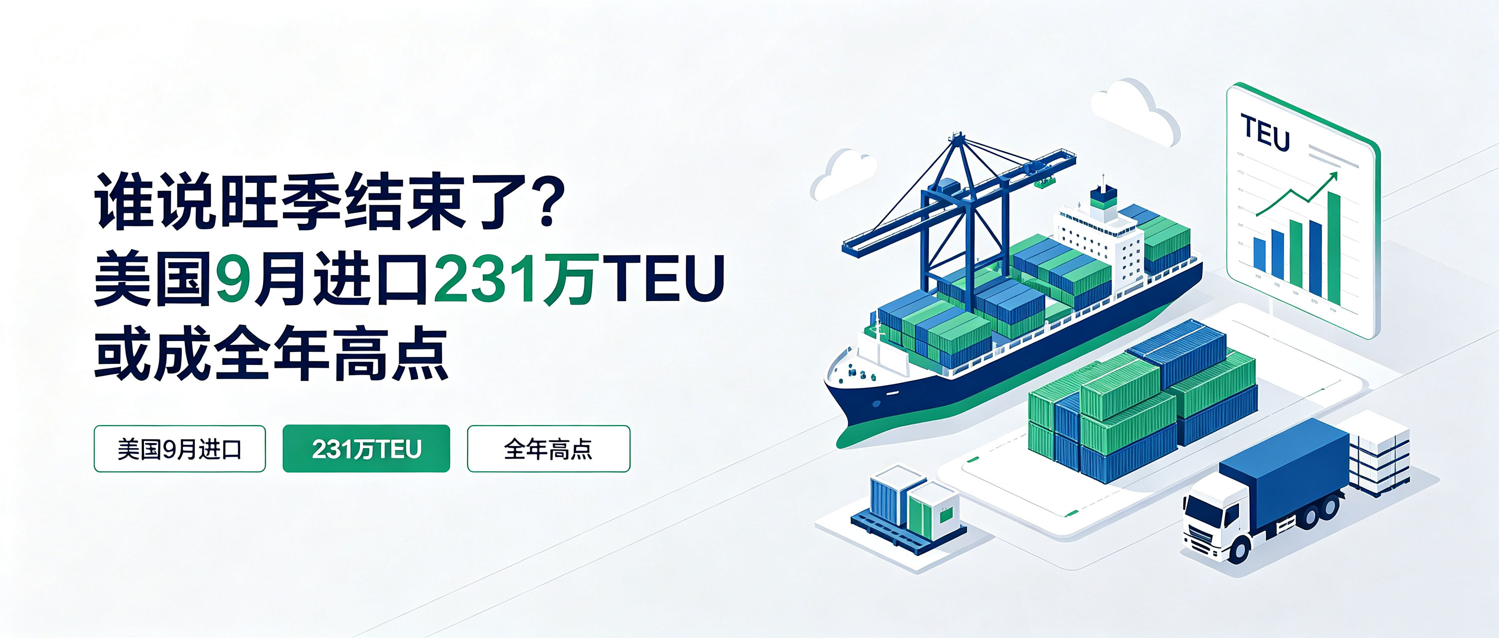 谁说旺季结束了？美国9月进口231万TEU或成全年高点 相关图片